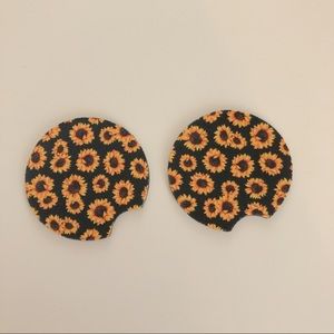 Sunflower Car Coaster Set